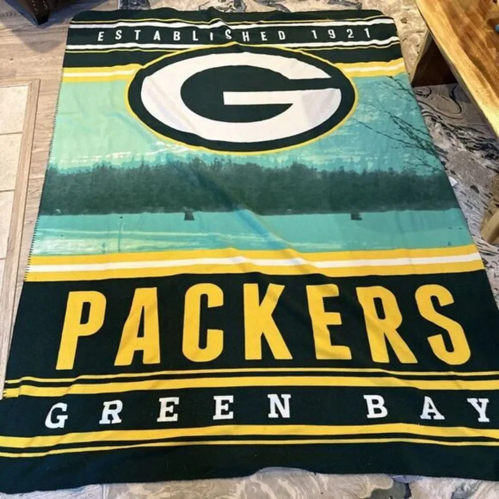 green‎ bay packers throw blanket Established 1921 85x62